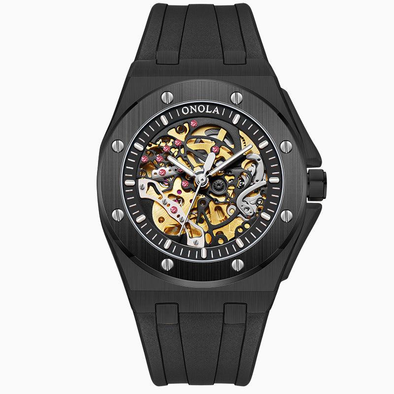 Mechanical Watch Men's Silicone Band Waterproof - WOMONA.COM