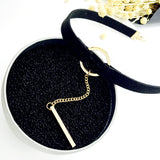 Necklace women collar clavicle necklace black - WOMONA.COM