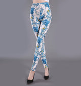 Spring And Summer Milk Silk Printed Leggings For Women