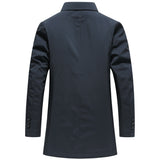 Cotton Business Windbreaker Medium Long Casual - WOMONA.COM