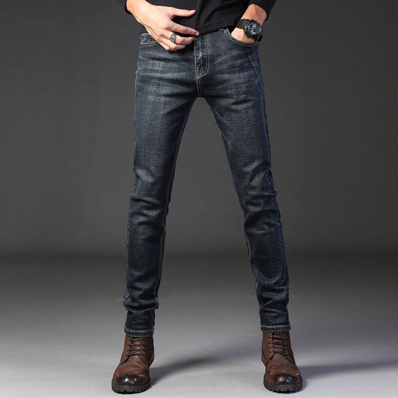 Straight Stretch Slim Fit Casual Men's Trousers - WOMONA.COM