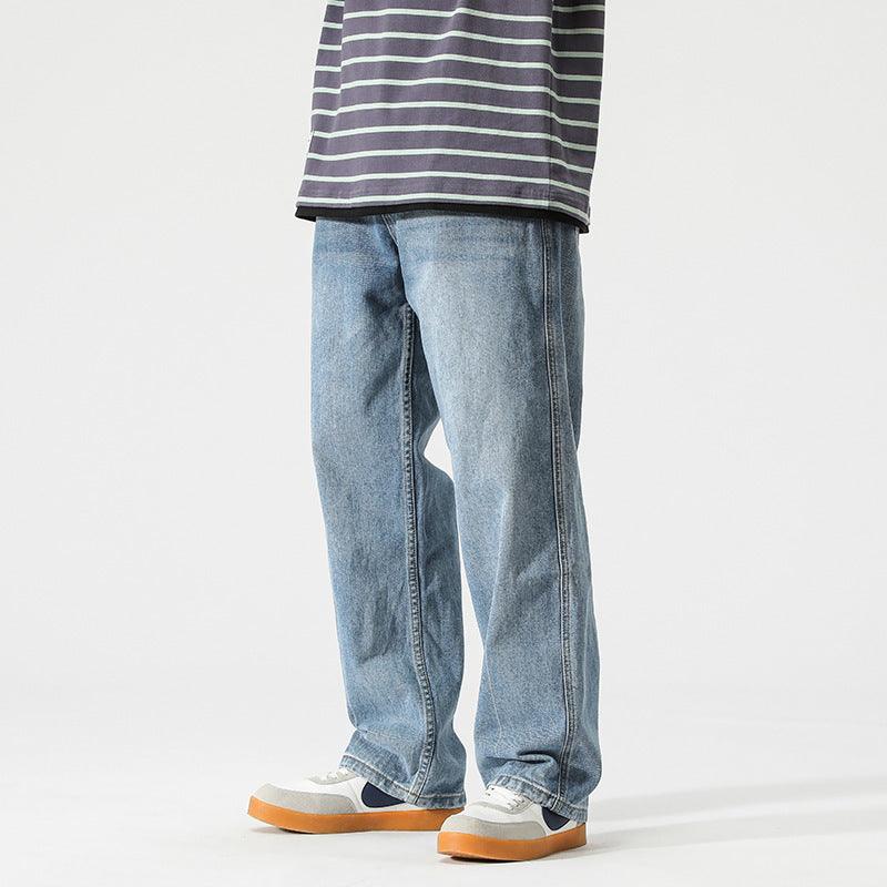 Men's Casual Trend Baggy Straight Trousers - WOMONA.COM