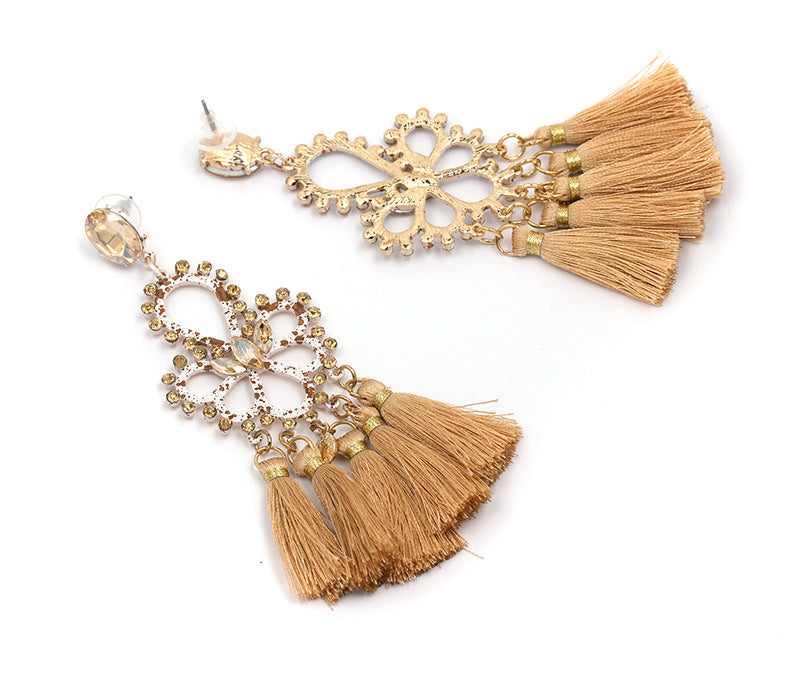 Folk creative earrings tassel earrings - WOMONA.COM