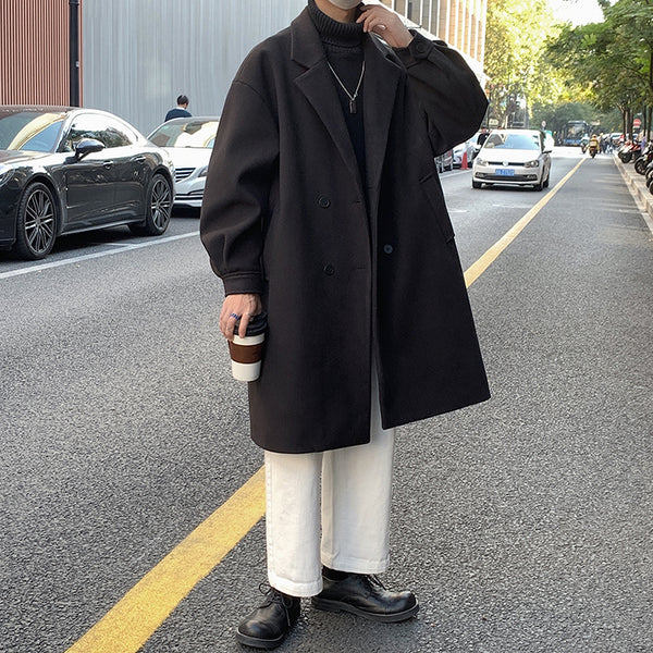 Loose And Thickened Long Coat - WOMONA.COM