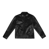 Retro Young Men's Loose Short Leather Jacket - WOMONA.COM