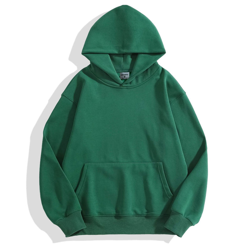 500g Heavy-duty Fleece Shoulder Down Hoodie - WOMONA.COM