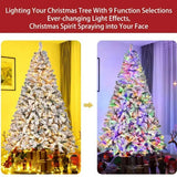 Xmas Tree W  Remote-Controlled 250 Multi-Color Lights Decor