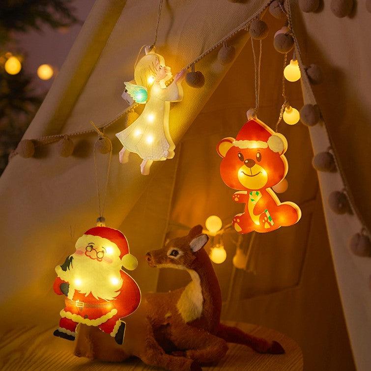 Holiday Decoration Arrangement Hanging Lights Christmas Tree - WOMONA.COM