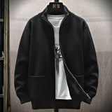 Men's Cardigan Long Sleeve Youth Popularity Stand Collar Sweater - WOMONA.COM