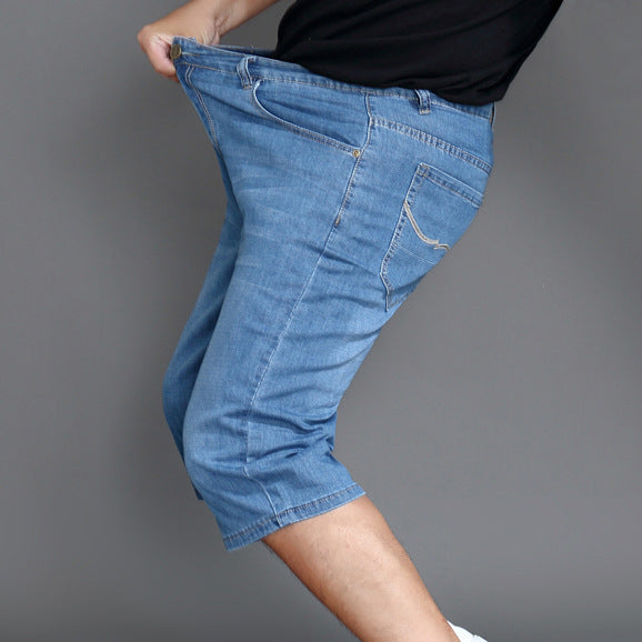 Lockere Jeansshorts mit hohem Stretchanteil für Herren