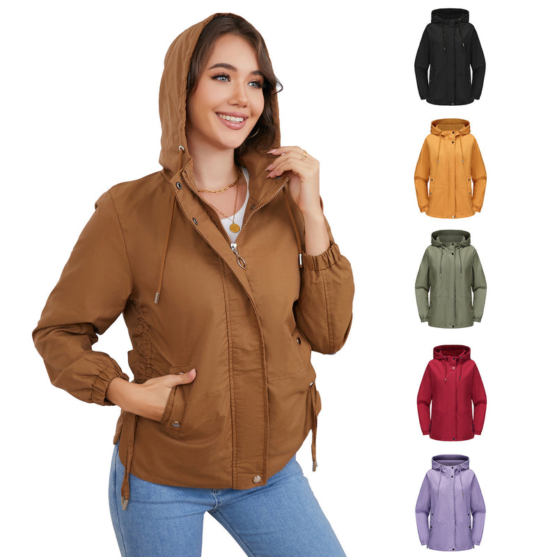 Chaqueta cortavientos holgada para mujer