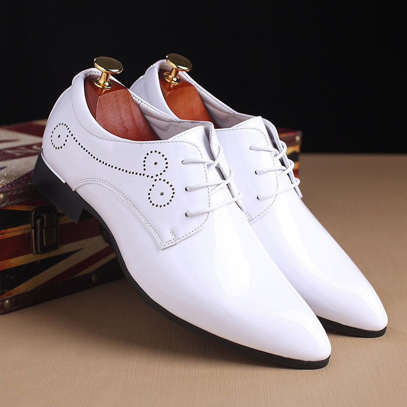 Men Leather Shoes Men Business Casual Dress Shoes - WOMONA.COM