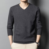 Business Low V-neck Men's Autumn Bottoming Shirt Inner Knitted Sweater