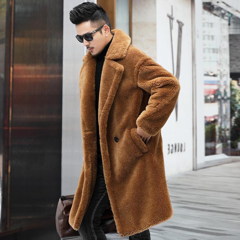 Men's Winter New Thickened Cashmere Long Warm Fur Coat - WOMONA.COM