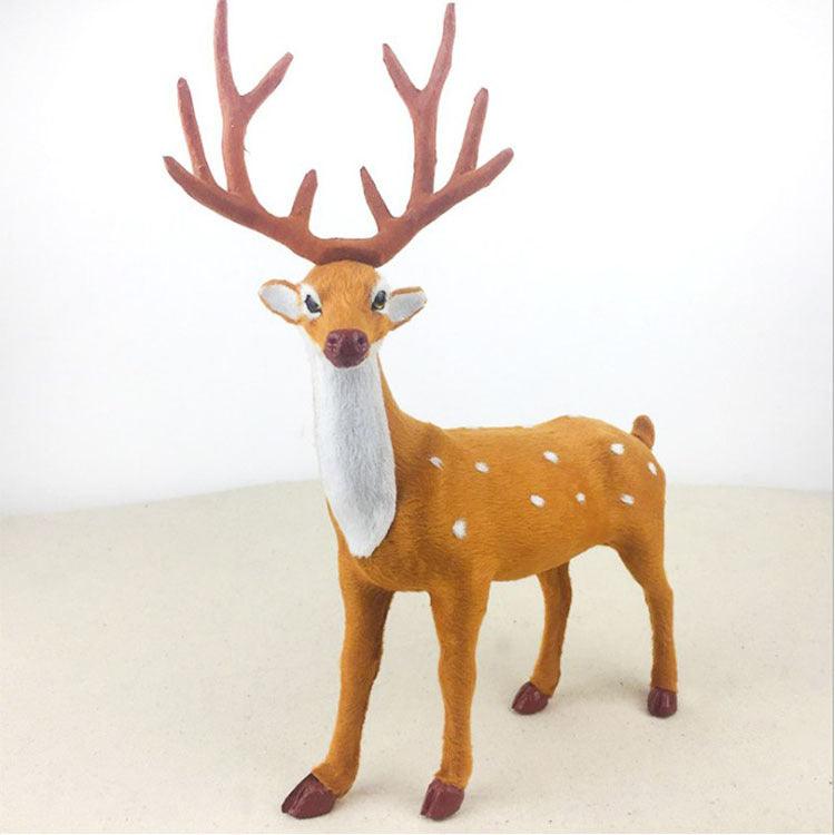 window layout props desktop ornaments deer Christmas decorations - WOMONA.COM