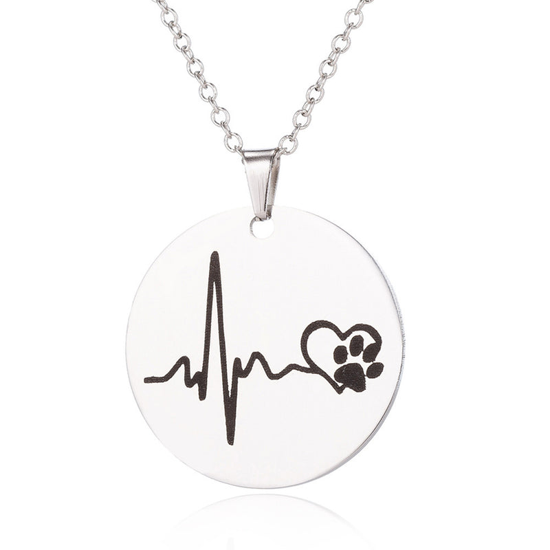 Creative dog cardiogram necklace - WOMONA.COM