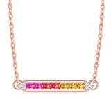 Colorful Zircon Fashion Rainbow Necklace - WOMONA.COM