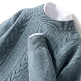 Men's Pure Wool Half Turtleneck Thickened Sweater