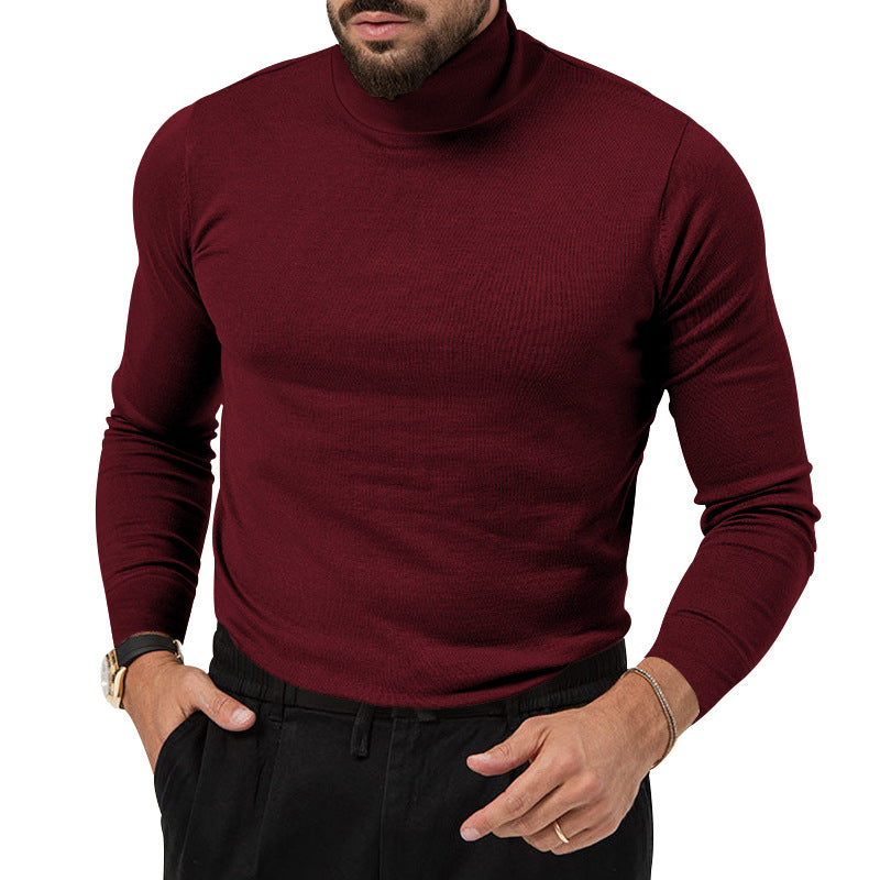 New High-elastic Turtleneck Knitted Cashmere Sweater - WOMONA.COM