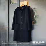 Warm Mid-length Woolen Coat For Men Winter - WOMONA.COM