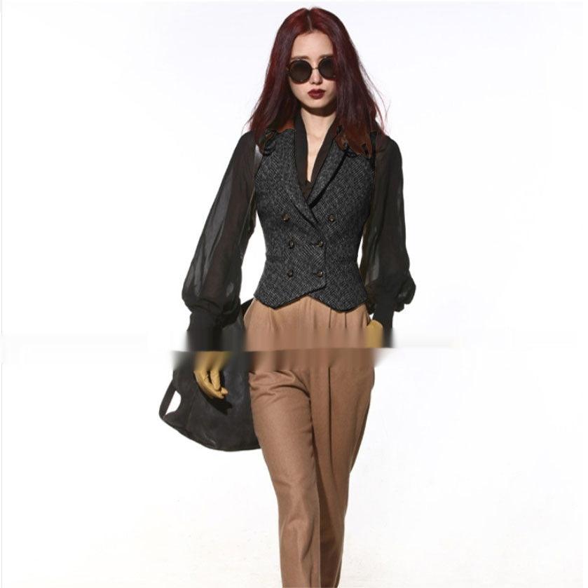 Ladies' Vest Casual Retro Slim Fit Slimming - WOMONA.COM