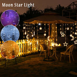 Christmas Twinkling Moon Star String Lamp