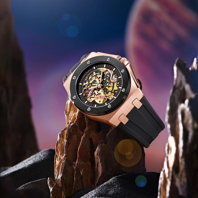 Mechanical Watch Men's Silicone Band Waterproof - WOMONA.COM