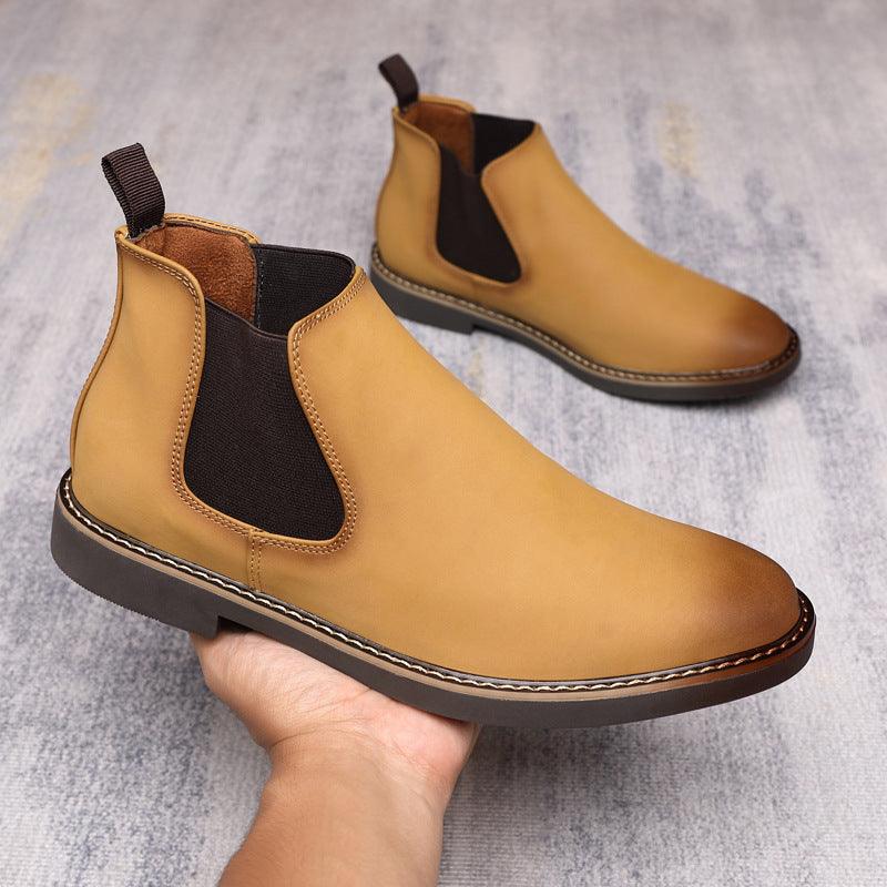 Frosted Martin Boots British Pointed Trendy All-match - WOMONA.COM