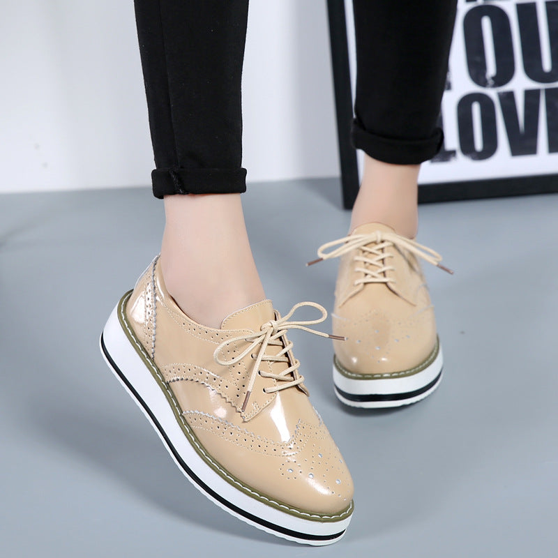 Lace-up Flats Shoes Sports British Style - WOMONA.COM