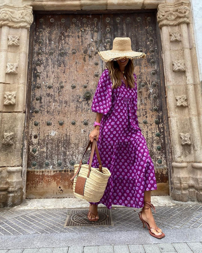 Sommerkleid für Damen im Vintage-Stil mit Print