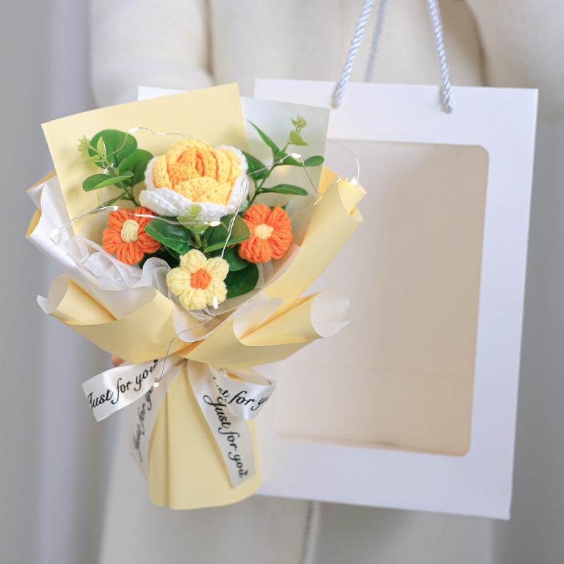 Hand-woven Flower Gift Birthday Gift - WOMONA.COM