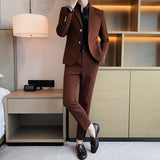 Men's Fashion Waffle Casual Suit - WOMONA.COM