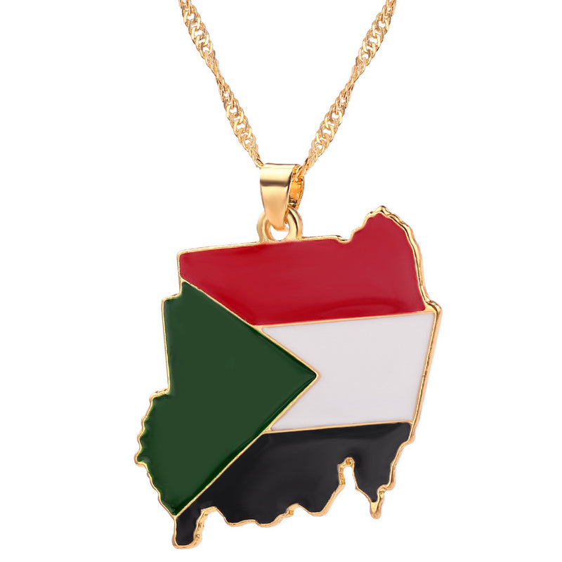 Big Country Map Pendant Necklace - WOMONA.COM