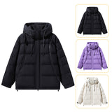 Hooded 90 White Duck Down Jacket - WOMONA.COM