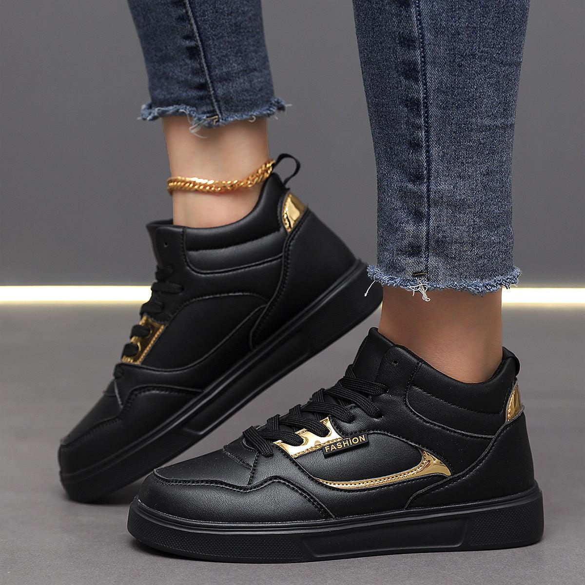 Large Size Flat Bottom Leisure Sneaker - WOMONA.COM