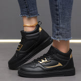 Large Size Flat Bottom Leisure Sneaker - WOMONA.COM