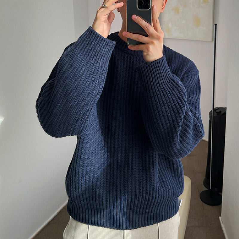 Round Neck Sweater Base And Inner Layer Knit Shirt - WOMONA.COM