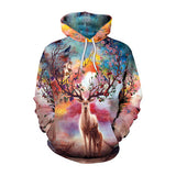 Digital Printing Hooded Polyester Sweater Pullover Plus Size - WOMONA.COM