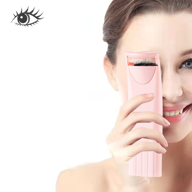 Mini Rechargeable Heated Electric Eyelash Curler - WOMONA.COM