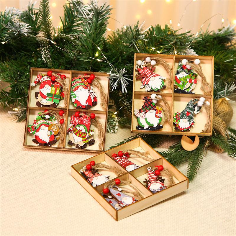 Christmas Decoration Wooden Colorful Christmas - WOMONA.COM