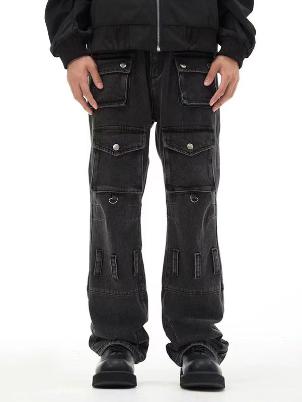 American Retro Multi-pocket Jeans For Men And Women - WOMONA.COM