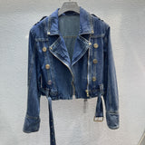 Popular Street Cool Button Denim Coat - WOMONA.COM