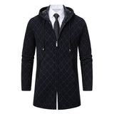 Men's Mid-length Sweater Fashion Casual Hooded Coat