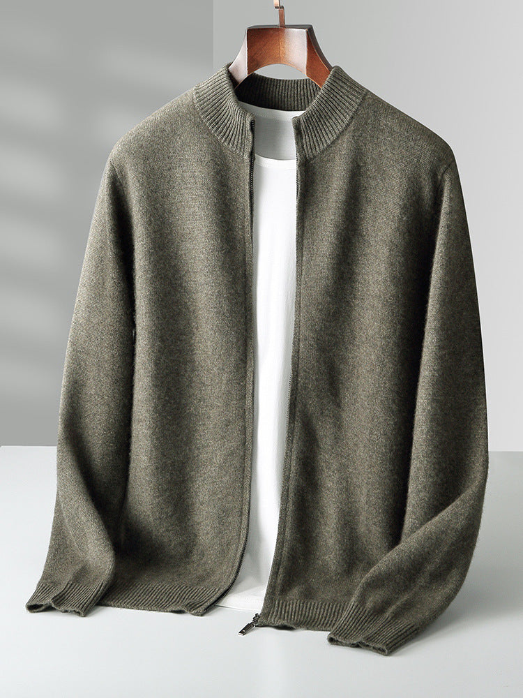 Thickening Stand Collar Cashmere Cardigan