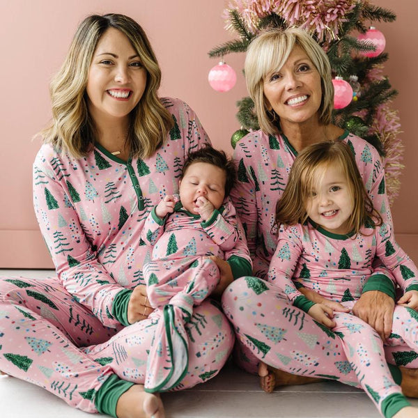 Christmas Parent Child Set Printed Homewear Pajamas Two Piece Set - WOMONA.COM