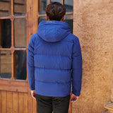 Men's New White Duck Hooded Down Jacket - WOMONA.COM