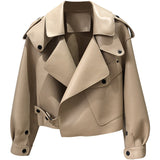 New Genuine Leather Clothes Women's Jacket Sheepskin Loose-fitting Short Coat