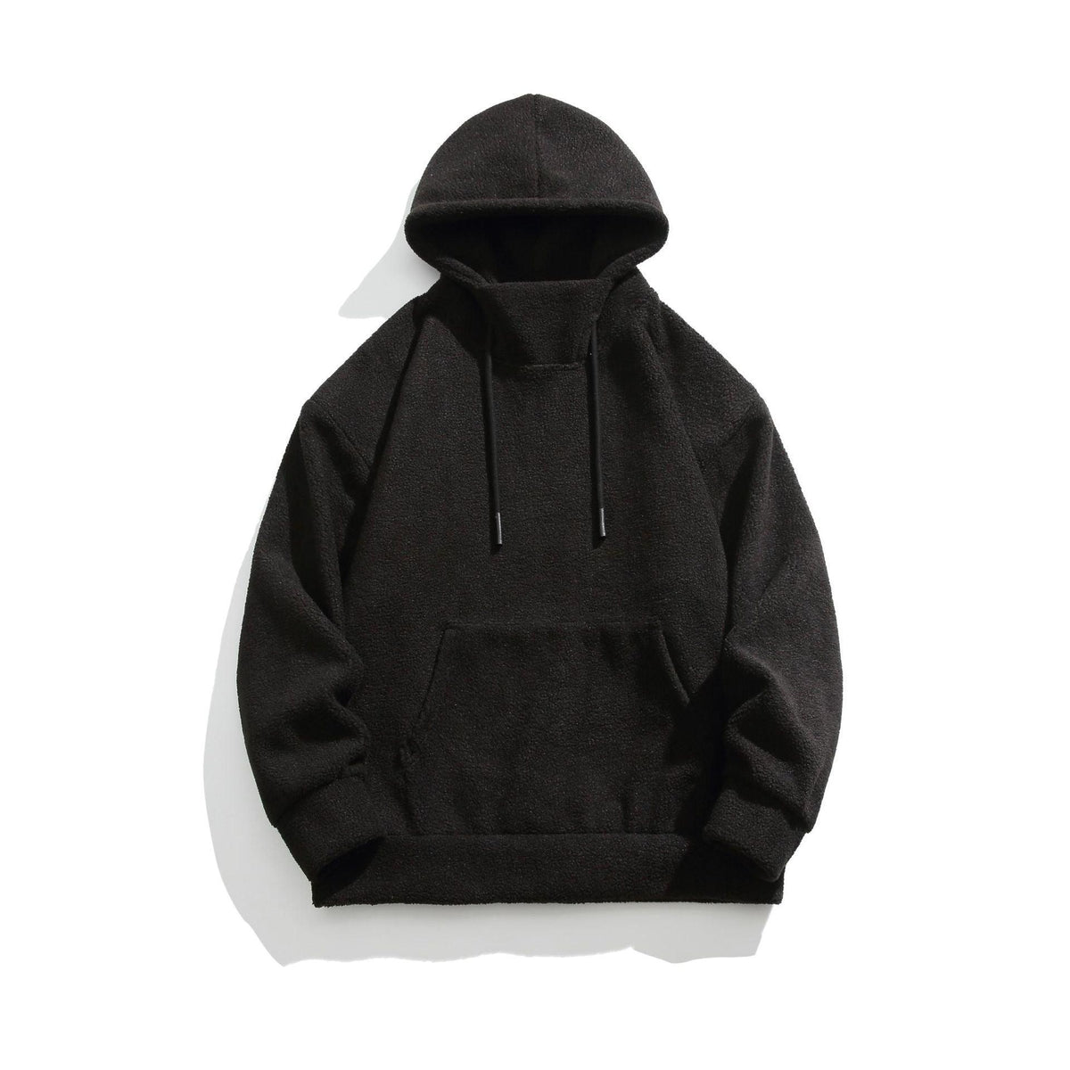 Mountaineering Velvet Half-high Collar Heavy Hooded Sweater - WOMONA.COM