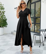 Europäisches und amerikanisches Abendkleid aus Satin für Damen