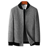 Thickening Stand Collar Zipper Woolen Jacket - WOMONA.COM